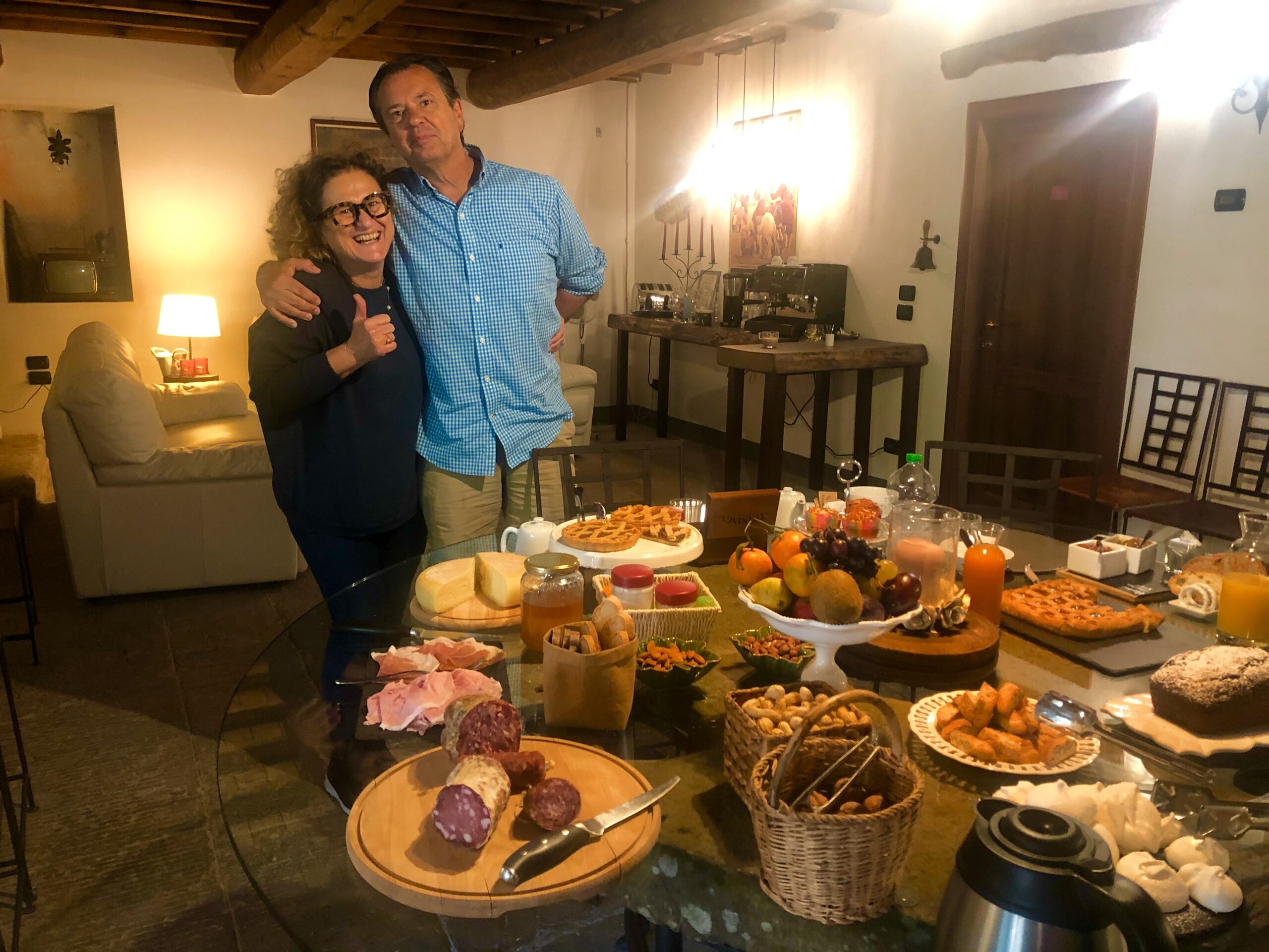 Feast of Breakfast foods at Chiusa dei Monaci in Arezzo