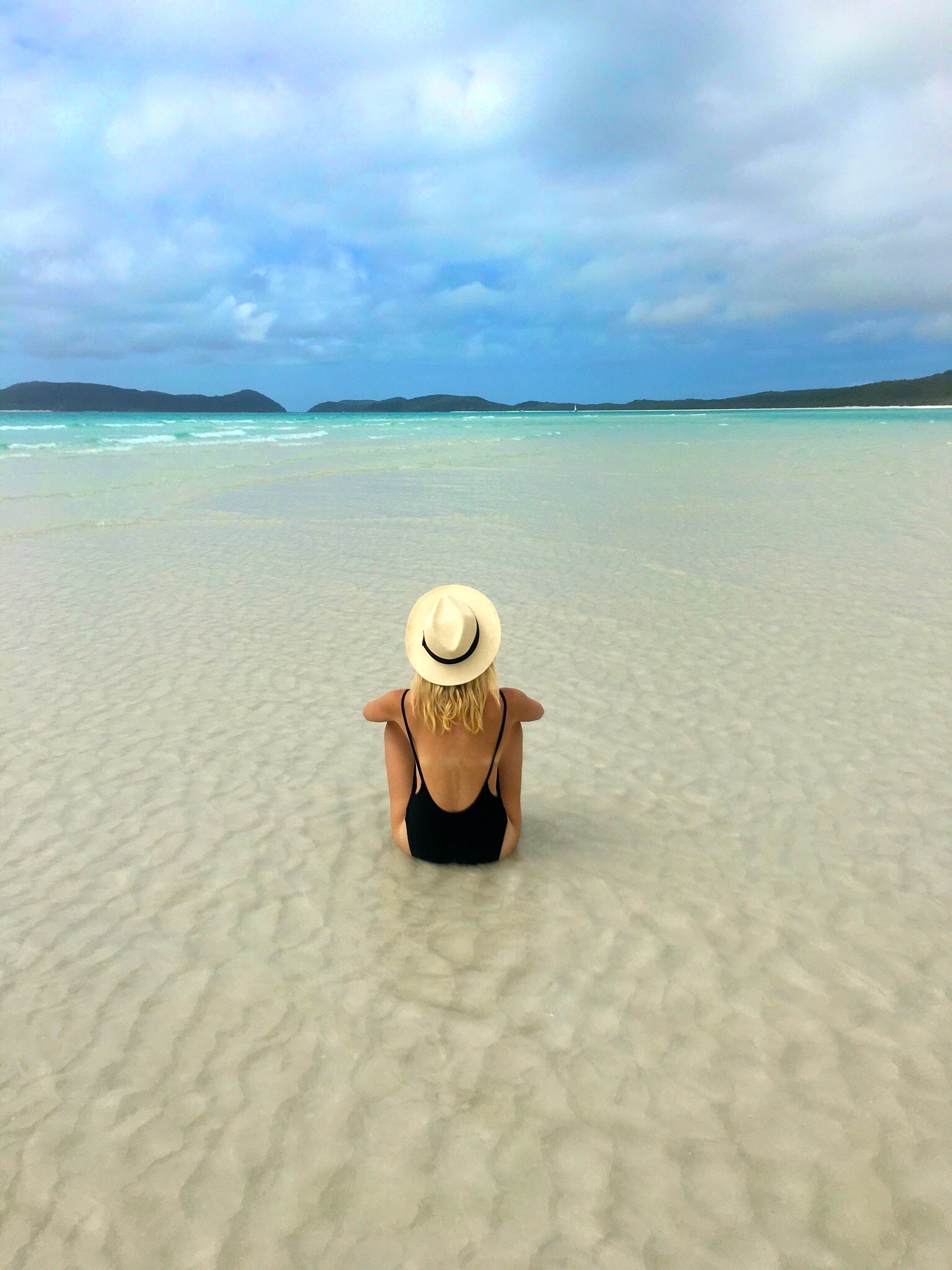 Whitsunday Islands boasts this white sand beach, Whitehaven Beach