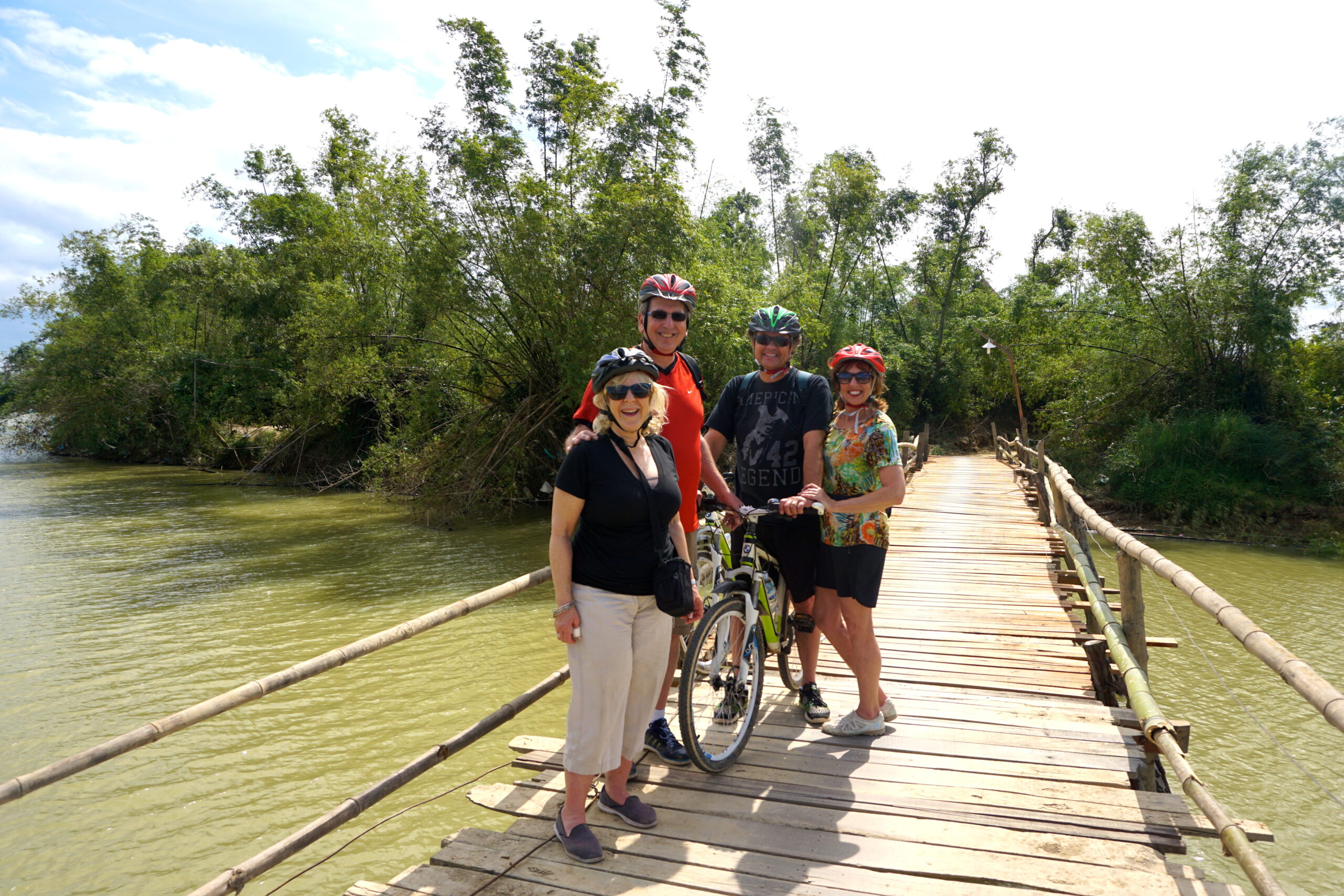 Ken and Rosealie biked with us through Nha Trang, Vietnam