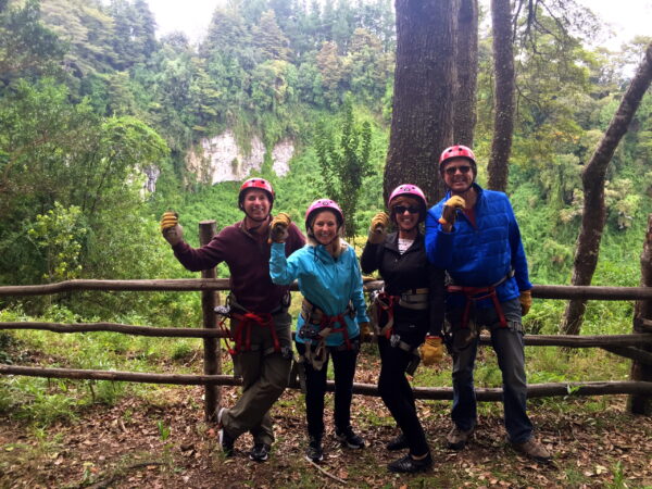 Zipline fun in Puerto Montt, Chile with David and Sallie