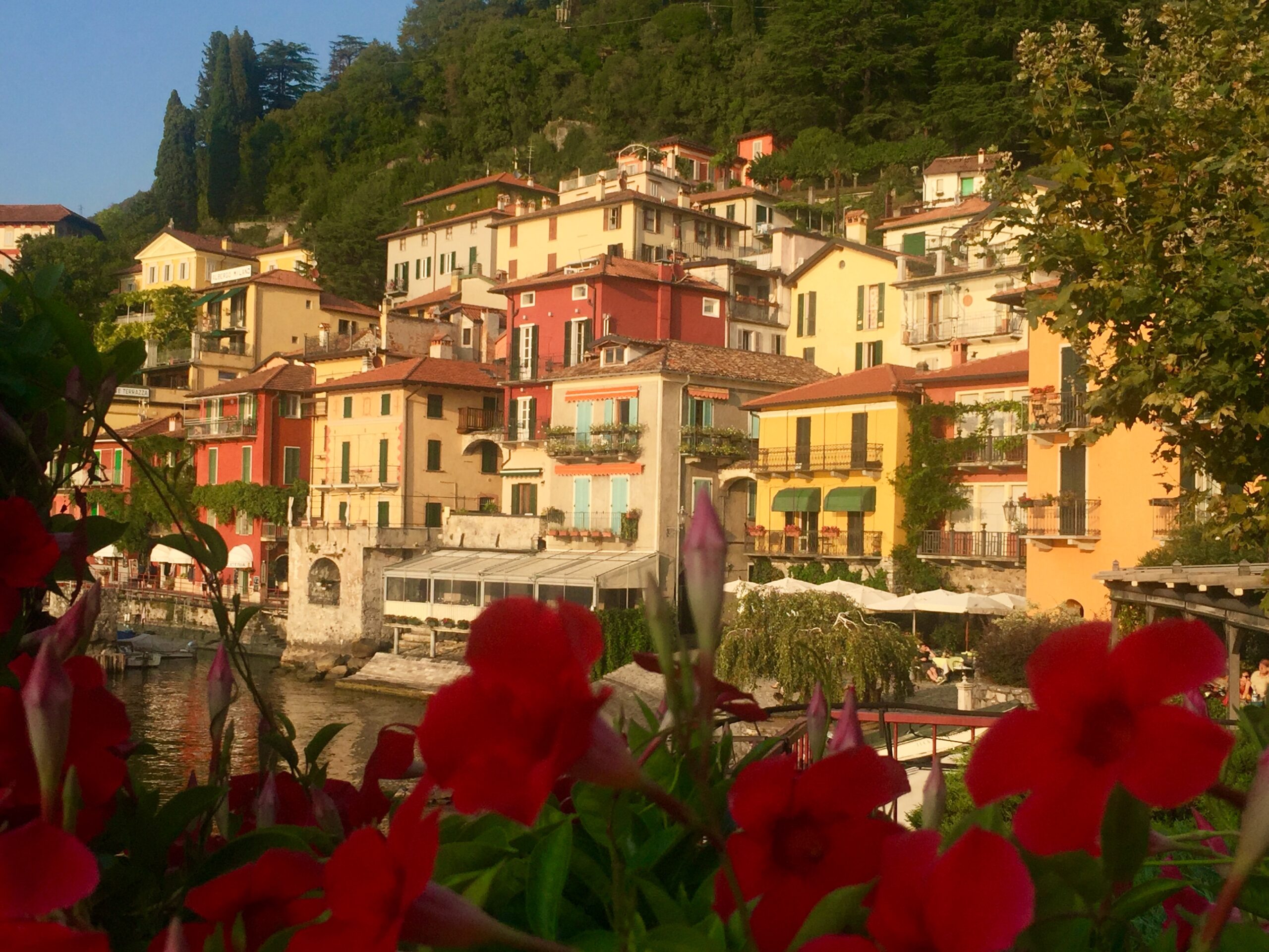 The Passeggiata of Varenna displays a colorful collection of buildings