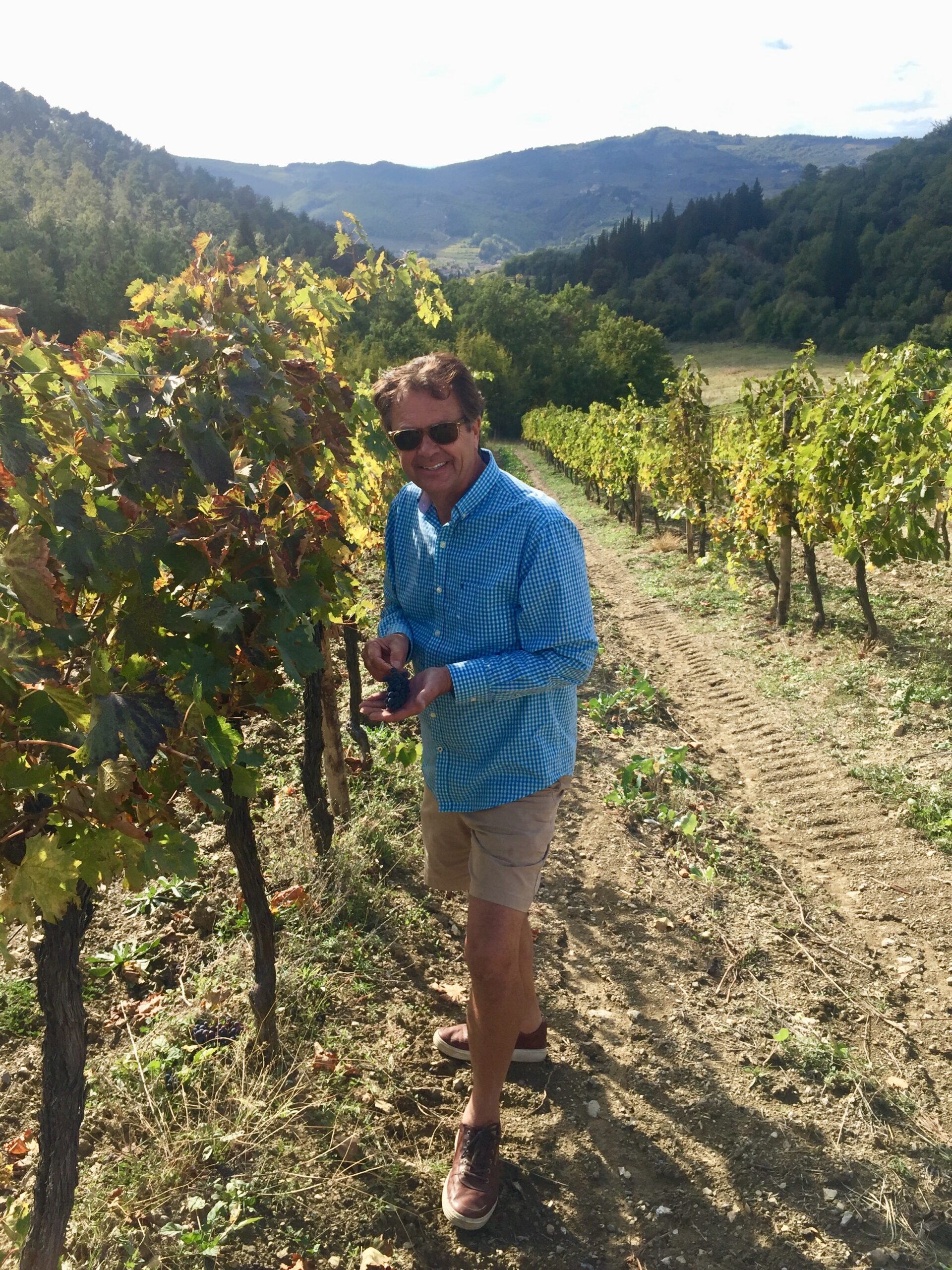 A vineyard is Rick's idea of Living Over the Rainbow